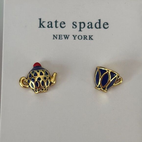 Kate Spade x Disney Alice In Wonderland Earrings NEW - Picture 1 of 4